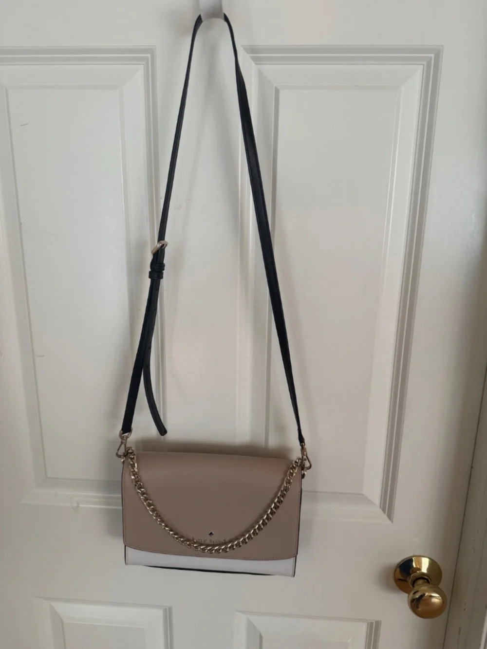 kate spade shoulder bag tan/cream 2 straps